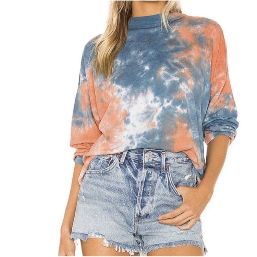 We The Free Tie-Dye Top in Blue and Orange